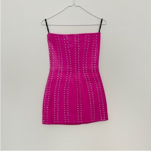 Retrofete Vesta Crystal Embellished Mini Dress Pink - Picture 3 of 7